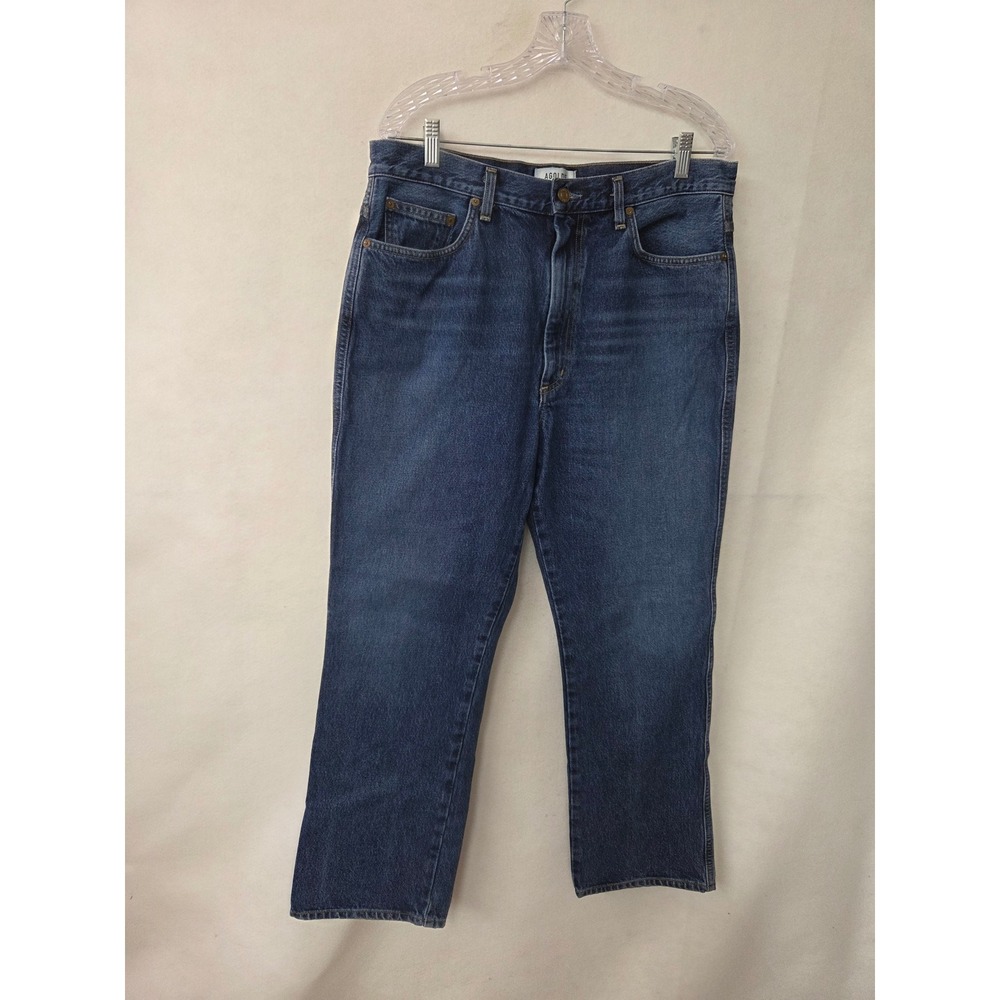 AGOLDE Pinch Waist High Rise Kick Flare Jeans Blue A095-811 Size 32x28 Cotton